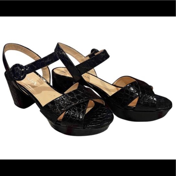Prada Shoes - Prada Criss Cross Sandals Calzature Donna St Cocco Size 37 NIB
